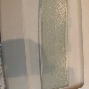 Clear tempered glass shelf vanity cabinet  10 3/4 12/16 in by 3 1/4 4/16 in deep